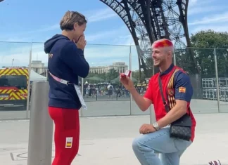 París 2024: Los judocas que se comprometieron en la Torre Eiffel (+FOTOS)