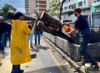 Atienden incidencias en Caracas por fuertes lluvias (+Videos)