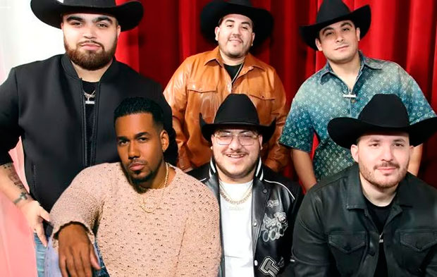 Grupo Frontera canta por primera vez en vivo junto a Romeo Santos (+Video)