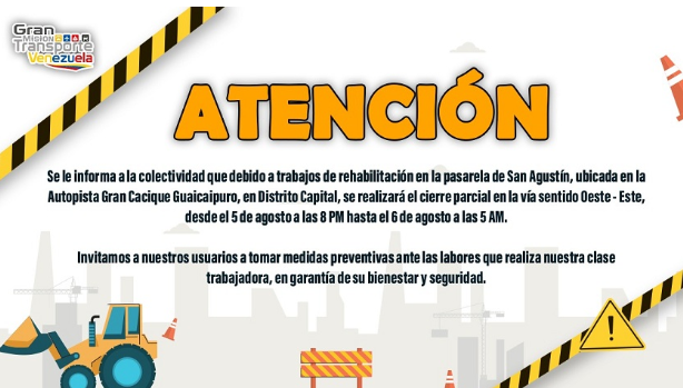 Cierran este #5Ago la Autopista Gran Cacique Guaicaipuro (+DETALLES)